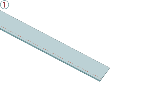 Retourner un tube de tissu - étape n°1