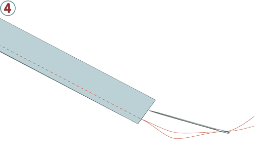 Retourner un tube de tissu - étape n°4