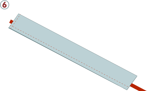 Retourner un tube de tissu - étape n°7