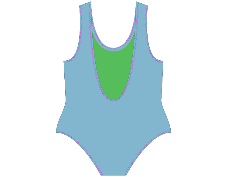 maillot 1 piece fille bords