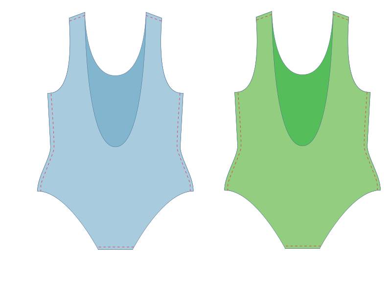 maillot 1 piece fille coutures