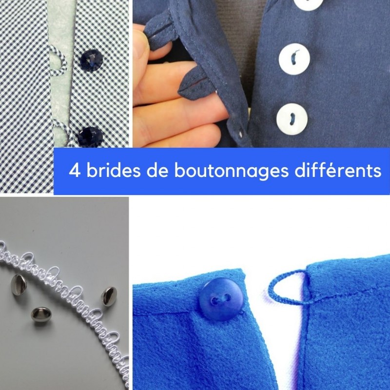 Brides de boutonnage : 4 façons différentes de les faire et de les coudre facilement