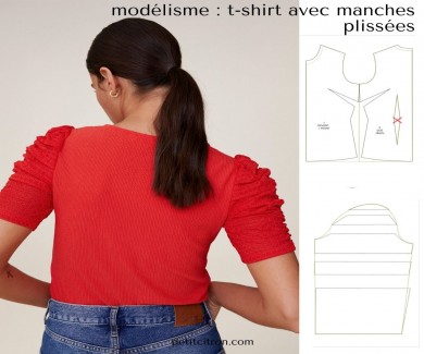 modelisme-t-shirt-manches-plissees