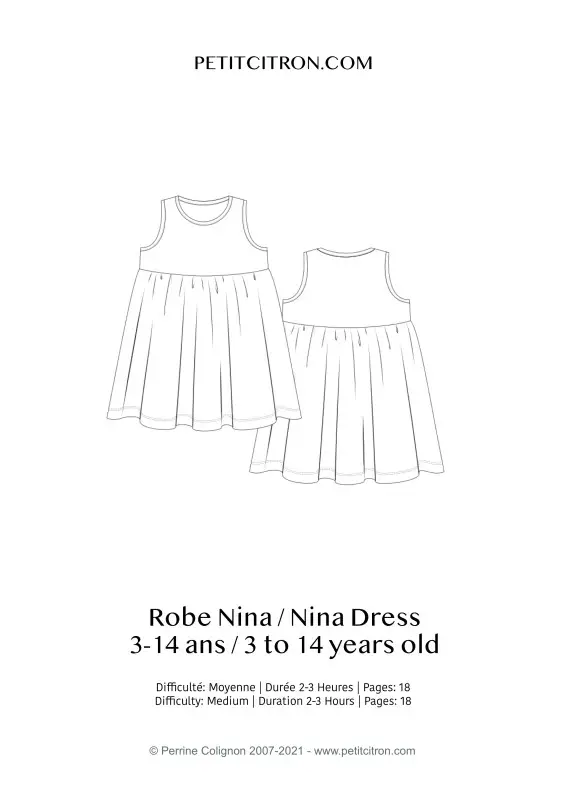 Robe jersey Nina enfant (3-14 ans)