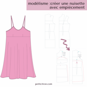 nuisette empiecement