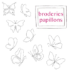 Grille de broderie: papillons stylisés