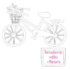 Grille de broderie: Vélo+fleurs