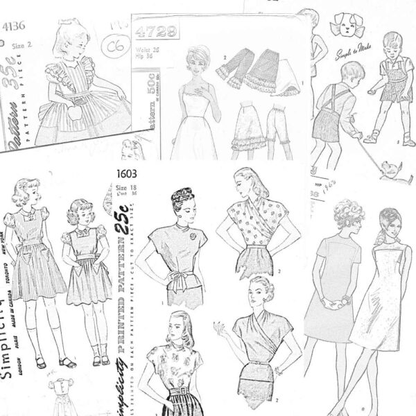 Pages à colorier Patrons de couture vintage - Fichiers PDF et JPG – Image 2