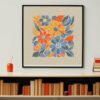 Composition florale dans un cadre