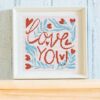 Point de croix Love you floral
