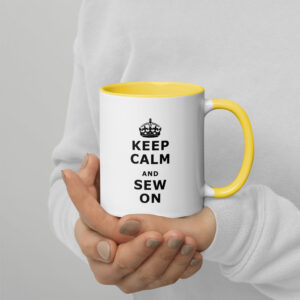 Mug à Intérieur Coloré Keep Calm and Sew On
