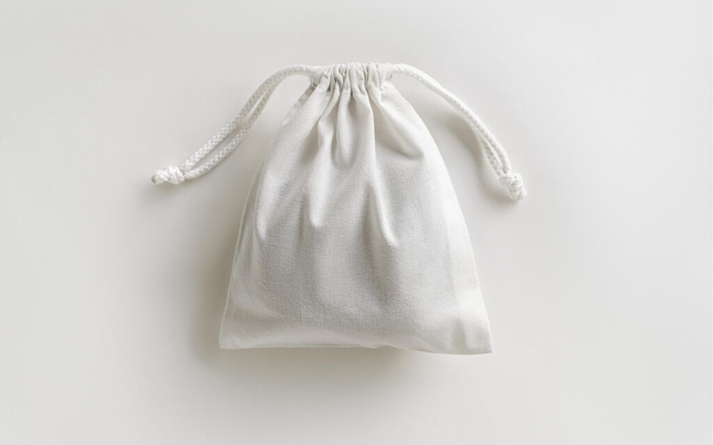 Sac de rangement (doublé et avec coulisse)