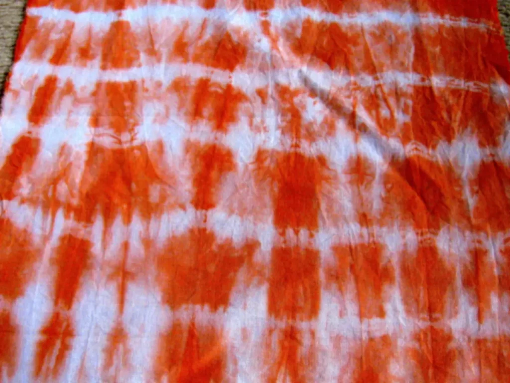 shibori plisse teint bandes