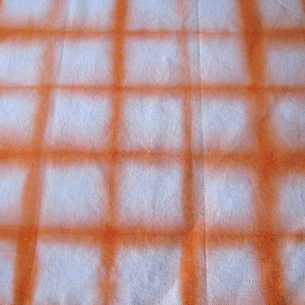 teinture shibori Itajime