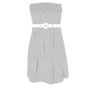 croquis robe bustier tshirt
