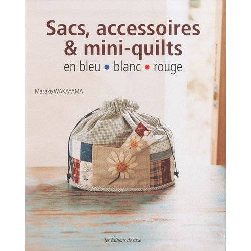 Sacs accessoires mini quilts en bleu blanc rouge