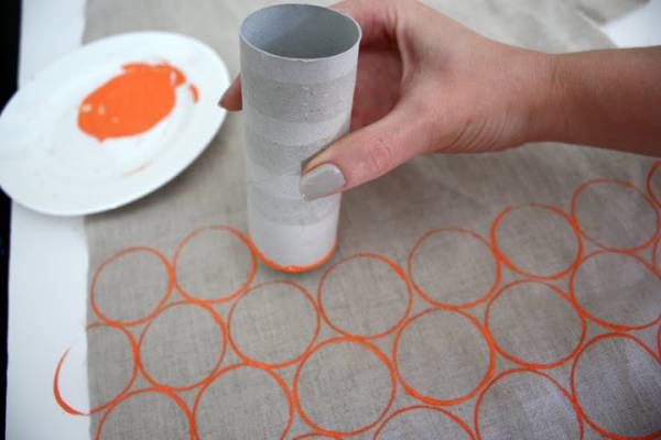 tube papier toilette imprimer tissu