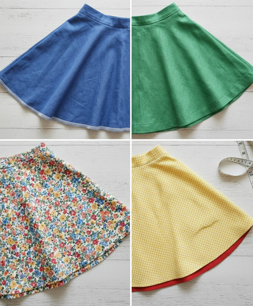 4 manières d&rsquo;ourler une jupe circulaire