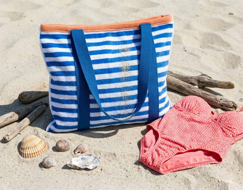 La serviette à porter en sac à dos