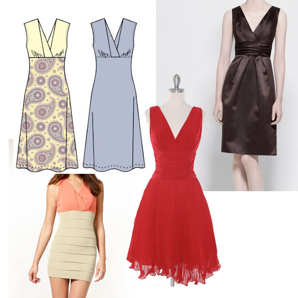 robe-bretelles-croisées-col-v