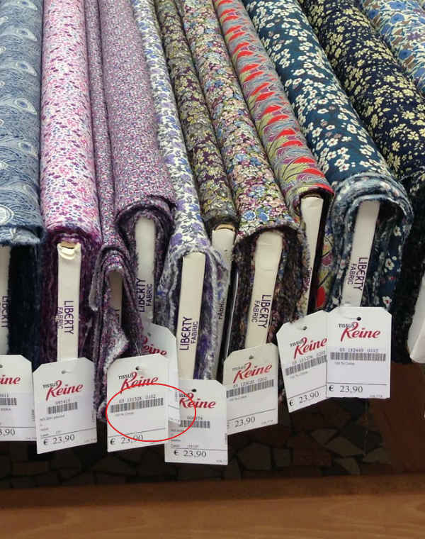 Prenez une photo des rouleaux de tissu