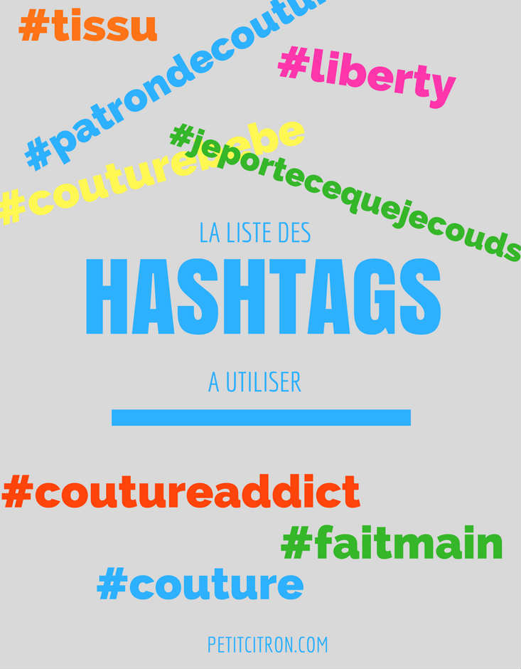 Hashtags couture liste