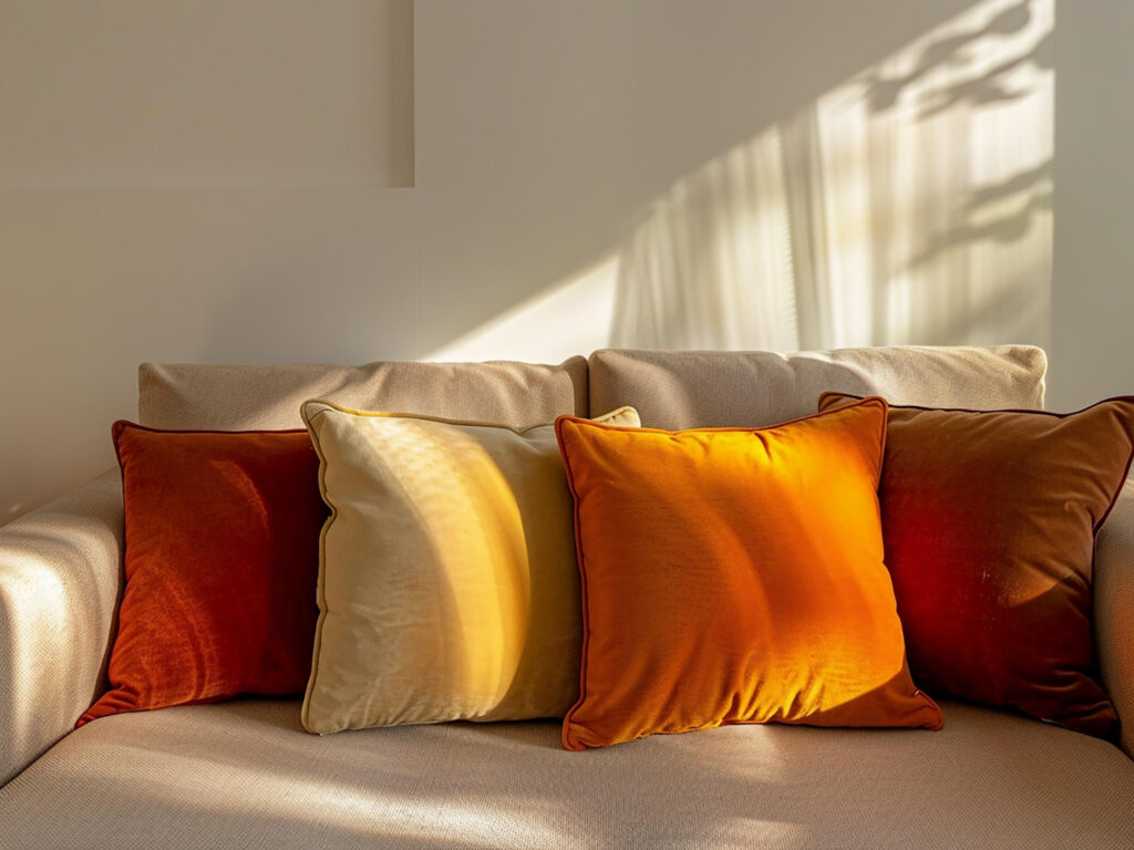 coussins velours