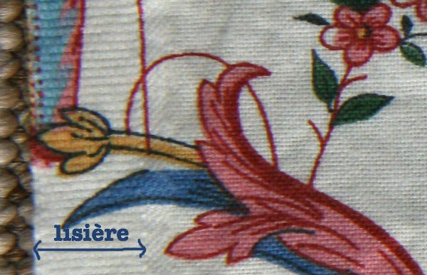 lisières tissu