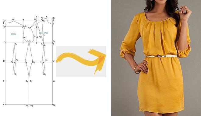 Mod lisme Robe Pliss e L encolure Petit Citron Mod lisme Robe Pliss e L encolure Petit Citron