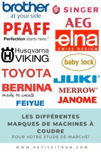 Toutes les marques de machines à coudre