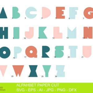 Fichiers de découpe: Alphabet Paper Cut