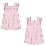 Patron Robe manches volantées Vanille 3-14 ans