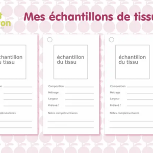 Fiches d'échantillons de tissus