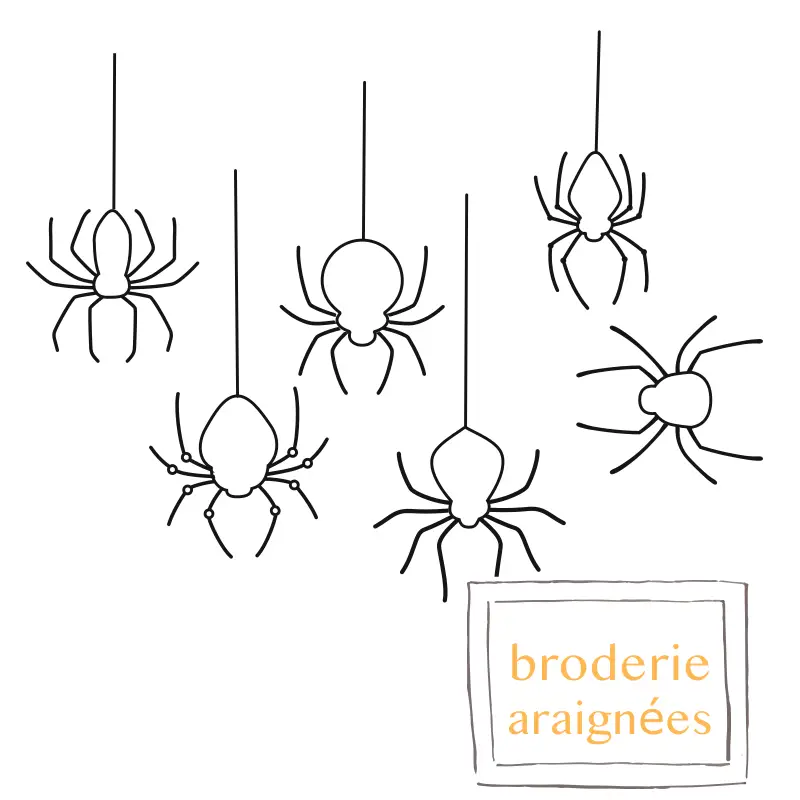 Grille de broderie: araignées