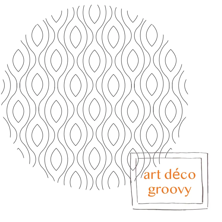 Grille de broderie: art deco groovy