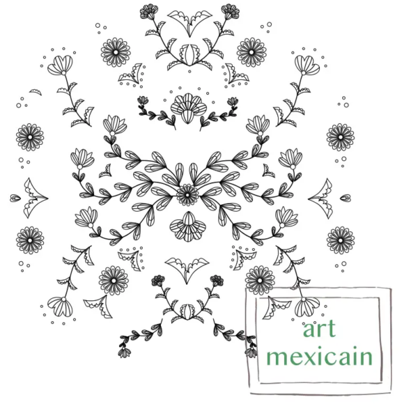 Grille de broderie: art mexicain