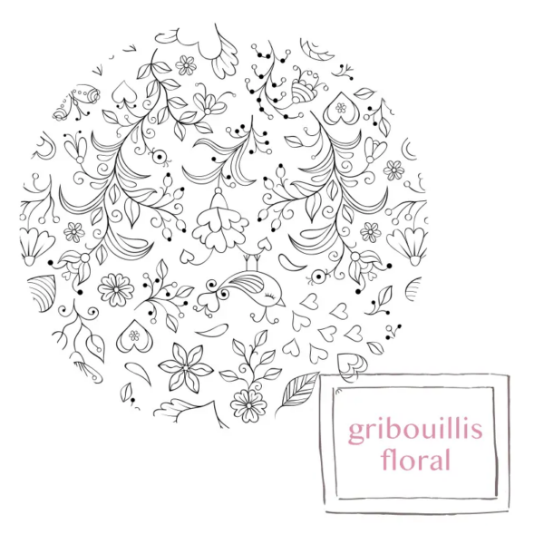 Grille de broderie: doodle floral