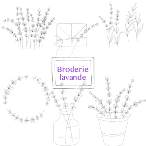 Grille de broderie: motifs de lavande