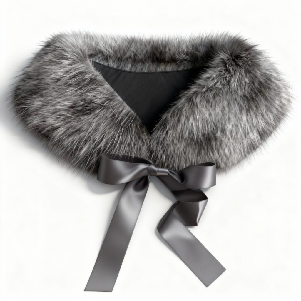Col en fausse fourrure