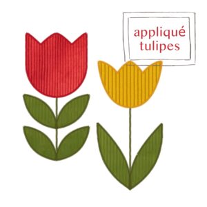 motif d'appliqué tulipe