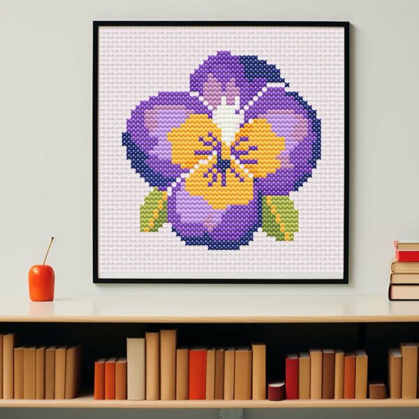 Orchidée jaune et violette dans un cadre