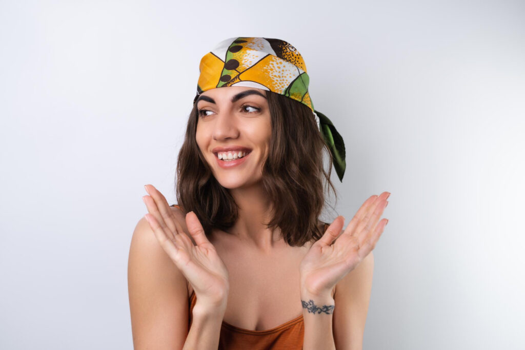 foulard bandana sur la tete