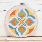 Point de croix Mandala Fleur de lotus