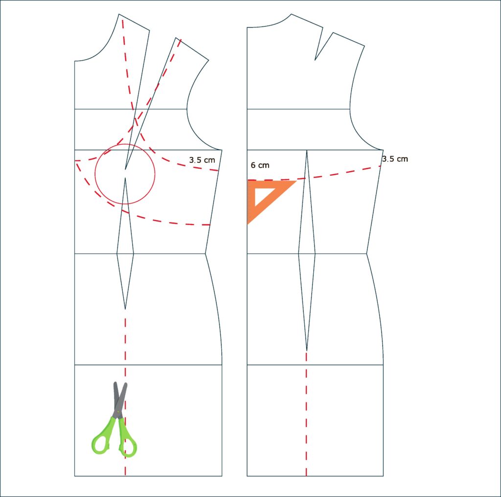 modelisme slip dress empiecement 1