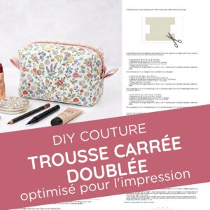 trousse toilette rectangulaire zippée