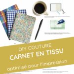 carnet recouvert de tissu sans couture