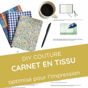carnet recouvert de tissu sans couture