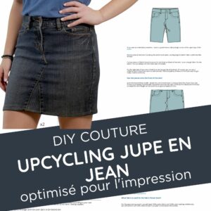 jupe depuis jean recyclé
