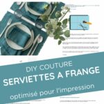 serviettes bord effiloche