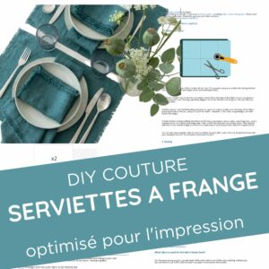 serviettes bord effiloche